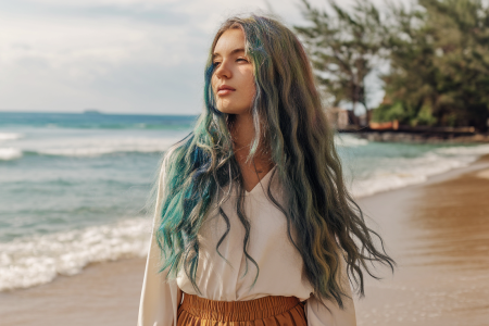 femme-cheveux-ondules-ocean-plage
