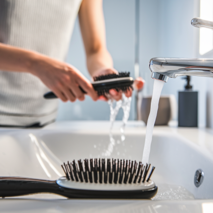 evier-moderne-brosse-eau-accessoires