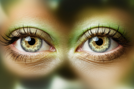 yeux-verts-noisette-gros-plan