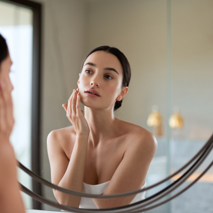 femme-miroir-salle-bain-moderne