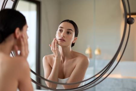 femme-miroir-salle-bain-moderne