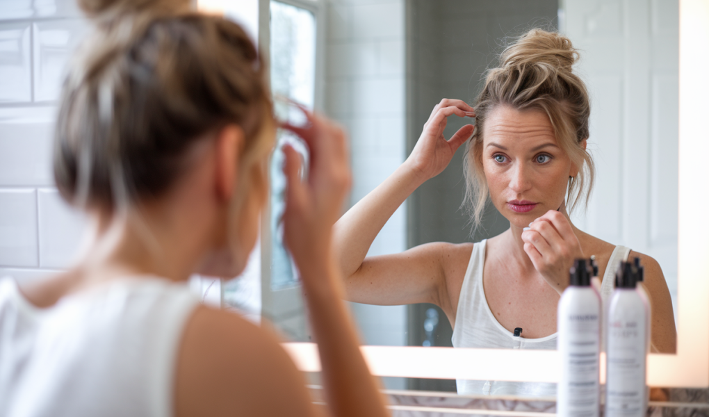 cheveux-blonds-miroir-salle-bain