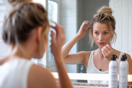 cheveux-blonds-miroir-salle-bain