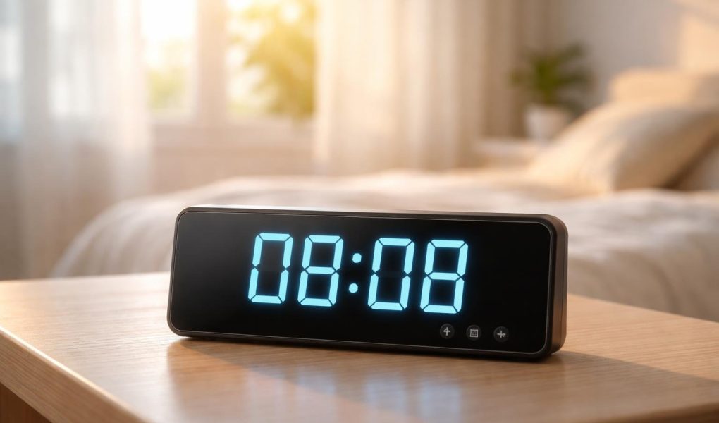 reveil-numerique-08h08-chambre-lumineuse