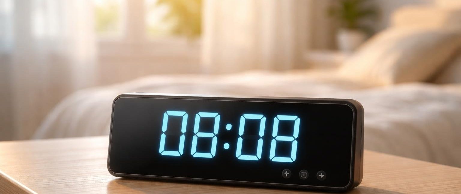 reveil-numerique-08h08-chambre-lumineuse