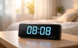 reveil-numerique-08h08-chambre-lumineuse