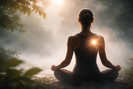 silhouette-meditation-halo-lumiere-nature