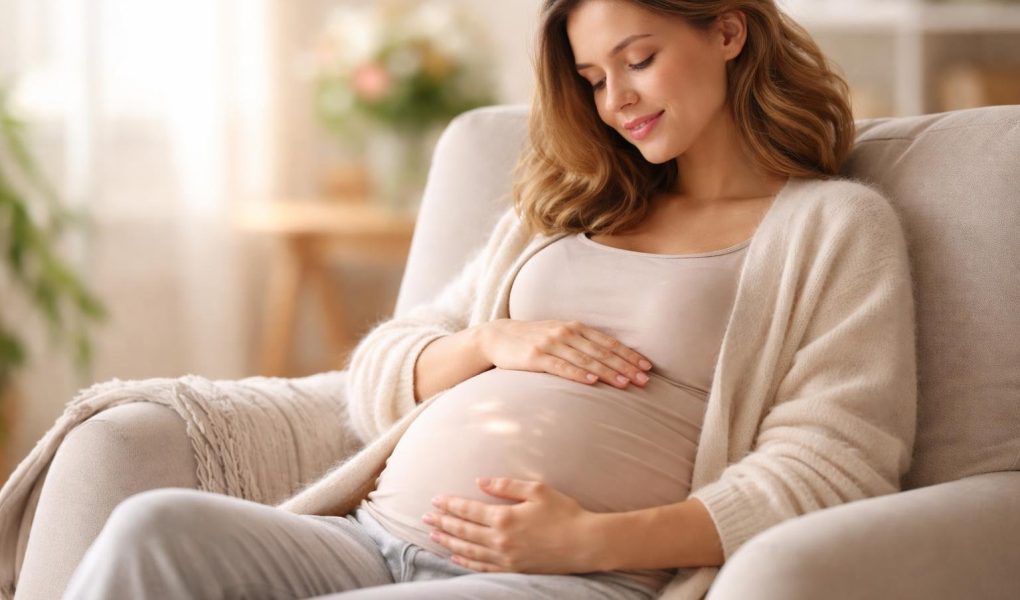 femme-enceinte-fauteuil-ambiance-douce