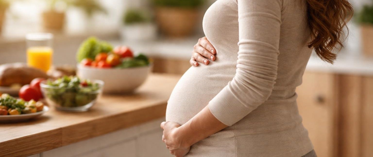 femme-enceinte-cuisine-aliments-frais