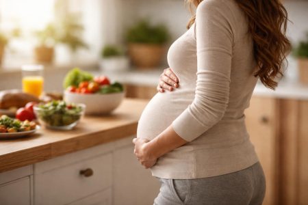 femme-enceinte-cuisine-aliments-frais