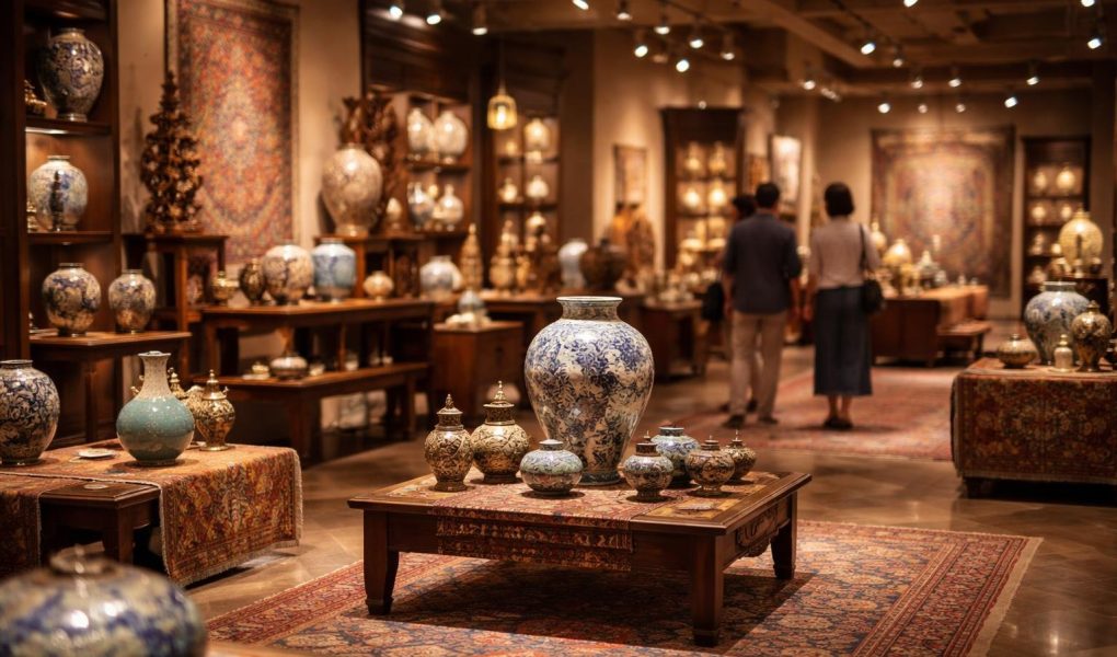 salle-exposition-artisanat-oriental-ceramiques-tapis