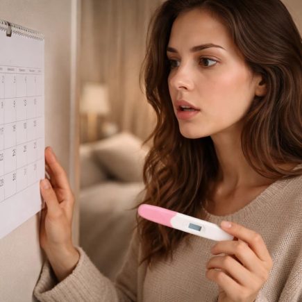 femme-test-grossesse-calendrier-chambre