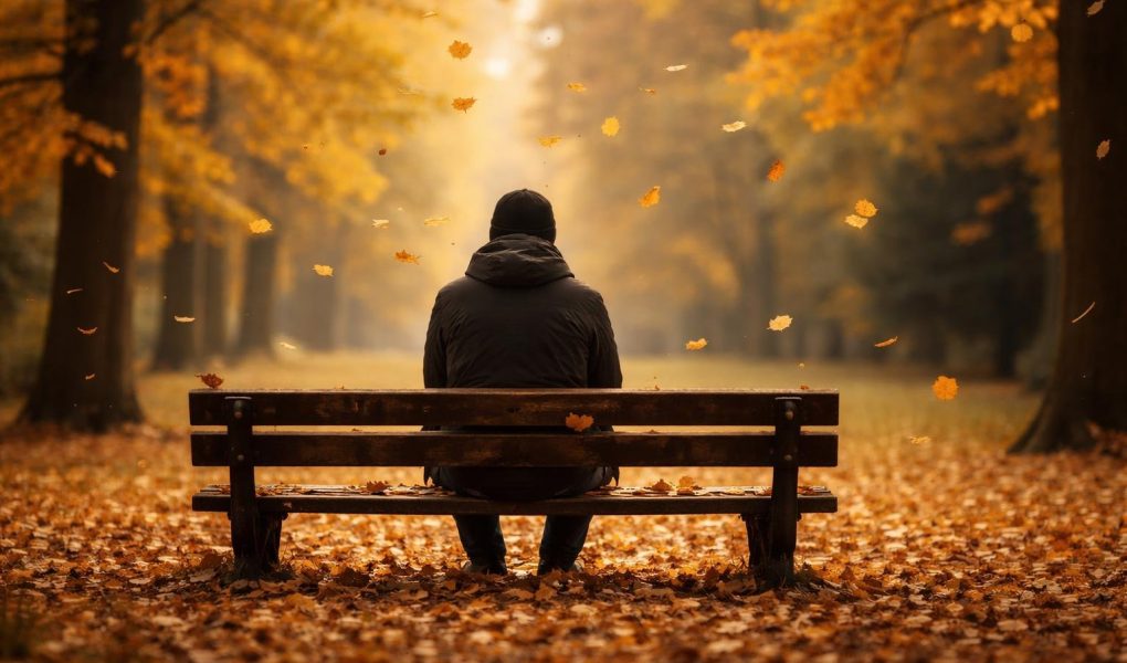 personne-seule-banc-parc-automne