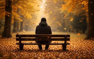 personne-seule-banc-parc-automne