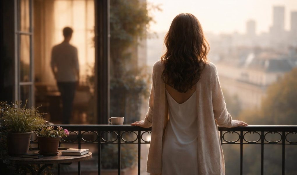 femme-dos-paysage-urbain-matin-silhouette