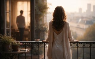 femme-dos-paysage-urbain-matin-silhouette