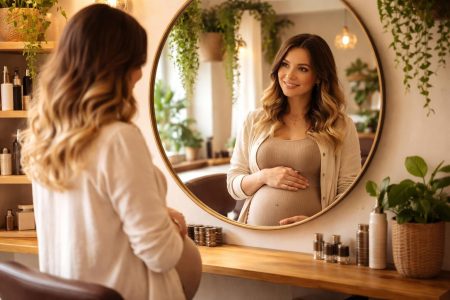 femme-enceinte-salon-coiffure-miroir